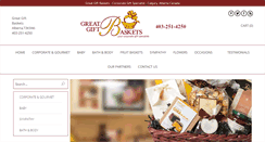 Desktop Screenshot of greatgiftbaskets.ca