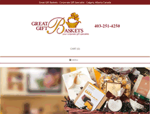 Tablet Screenshot of greatgiftbaskets.ca